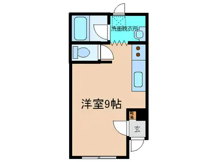 ＪＲ根室本線 帯広駅 徒歩31分 2階建 築31年(ワンルーム/2階)の間取り写真