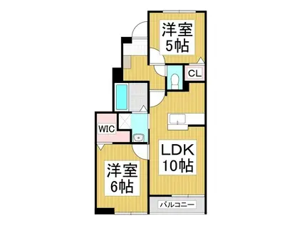 ルーチェテラス A(2LDK/1階)の間取り写真