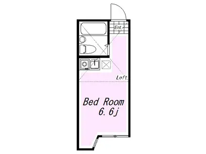 ユナイト浅田パットンの杜(ワンルーム/1階)の間取り写真