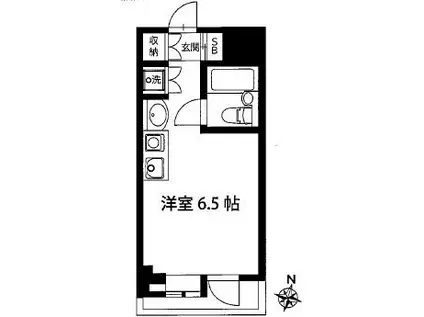 グレース仙川(ワンルーム/2階)の間取り写真