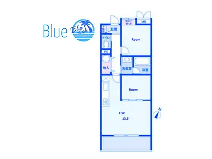 THE TAKASUNA KULTURCE(2LDK/1階)の間取り写真