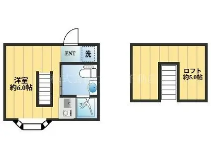 エトワール沼袋(ワンルーム/2階)の間取り写真