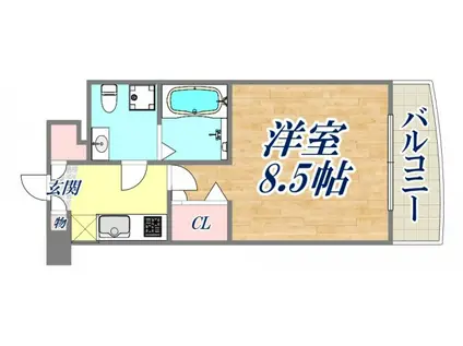 セレニテ甲子園2号棟(1K/6階)の間取り写真