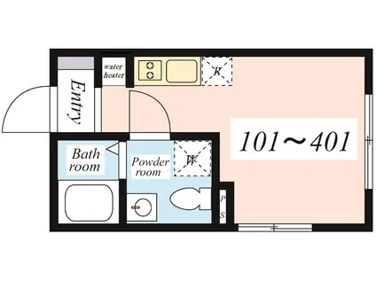 GREEN HILL 東陽町(ワンルーム/4階)の間取り写真
