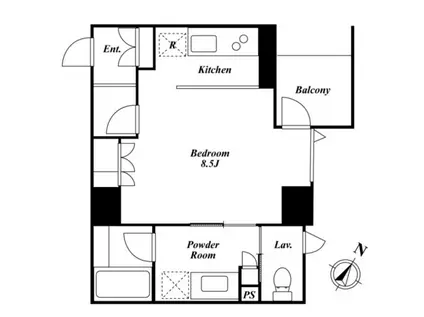 KDXレジデンス白金Ⅱ(1K/5階)の間取り写真