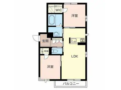 ベレオK(2LDK/2階)の間取り写真