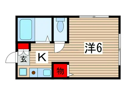 コーポ旭(1K/2階)の間取り写真