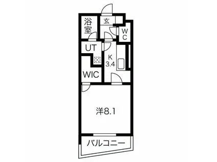 ソレイユ ルヴァン(1K/1階)の間取り写真