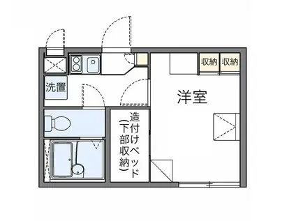 SYAM(1K/2階)の間取り写真