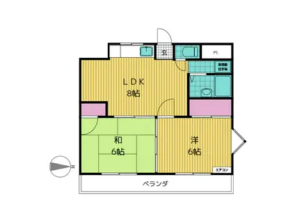 アーバンセゾン(2LDK/3階)の間取り写真