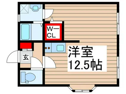 オリバーII(ワンルーム/1階)の間取り写真
