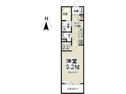 パークホームズ川口幸町センターステージ(1K/5階)の間取り写真