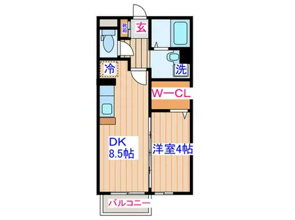 マ・メゾンT(1DK/1階)の間取り写真