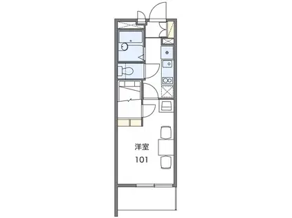 レオパレスミュートステセラ(1K/1階)の間取り写真
