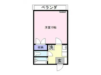 メゾンドサキヤマ(1K/3階)の間取り写真