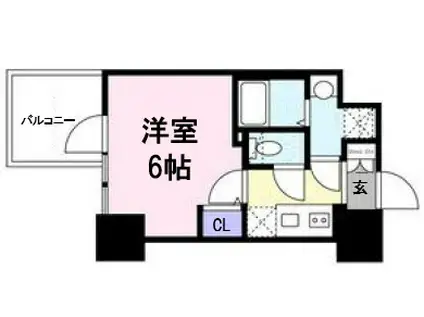 エスリード神戸三宮ヒルズ(1K/4階)の間取り写真