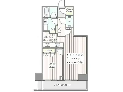 ザ・パークハウス新宿タワー(1LDK/9階)の間取り写真