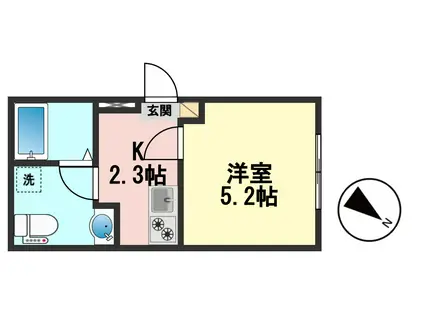 VIETA西小岩(1K/1階)の間取り写真