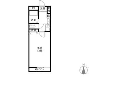 アーバンGOTO(1K/1階)の間取り写真