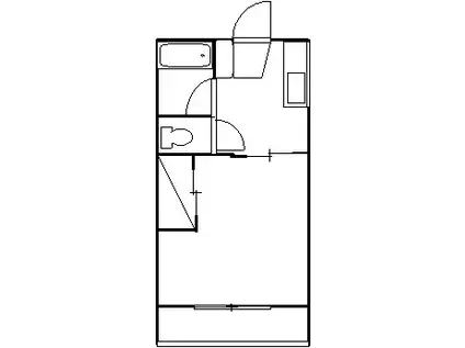 コーポ若林(1K/1階)の間取り写真