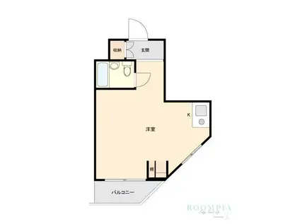 ONE ROOF FLAT NISHIWASEDA(ワンルーム/10階)の間取り写真