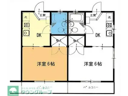 サンライト元宿(1DK/2階)の間取り写真