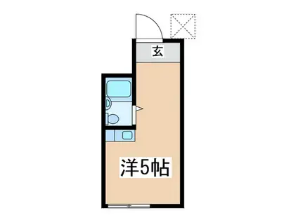 茂富ハウス7(ワンルーム/1階)の間取り写真