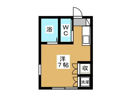 ウインズ上永谷 1号棟(ワンルーム/1階)の間取り写真