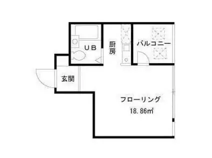 メゾン内田(ワンルーム/5階)の間取り写真