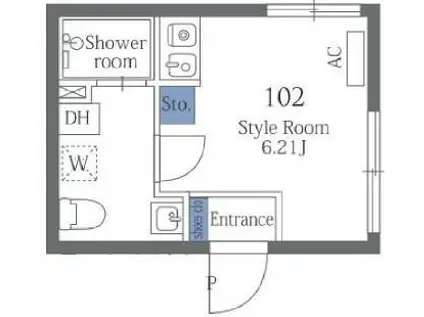 クリプトシーン大森(ワンルーム/1階)の間取り写真