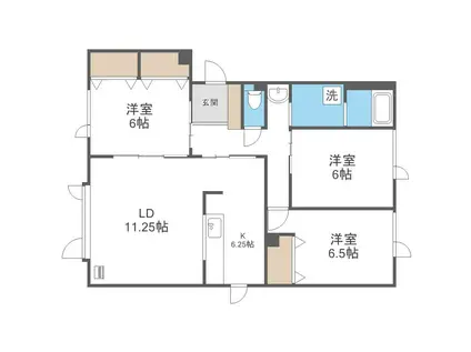 リジョイスIII(3LDK/3階)の間取り写真