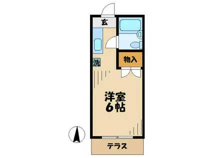 美玉荘(1K/1階)の間取り写真