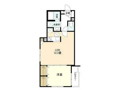 ウェルスクエア田端(1LDK/1階)の間取り写真