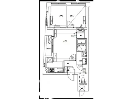 ミリアレジデンス高円寺(2LDK/2階)の間取り写真