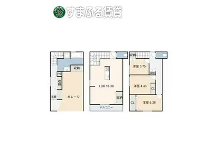 MAISON LIEN 中岡崎(3LDK/1階)の間取り写真