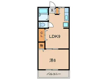 シャトールナ(1LDK/4階)の間取り写真
