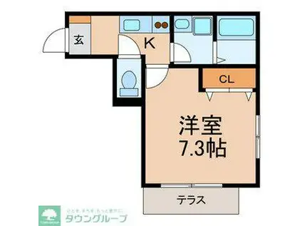 MSキリンハウス(1K/1階)の間取り写真