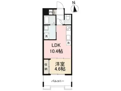 ルポーゼ・セルソ(1LDK/6階)の間取り写真