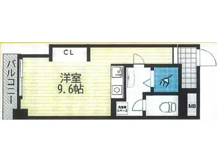 グランドール心斎橋(ワンルーム/2階)の間取り写真