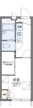 レオパレスアイレックスハイム(1K/1階)の間取り写真