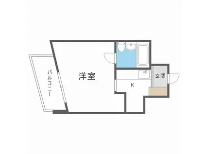 マーブル住吉(1K/2階)の間取り写真