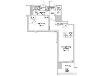 コンフォリア蒲田(1LDK/4階)の間取り写真