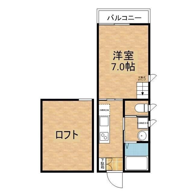 リーブル(1K/1階)の間取り写真