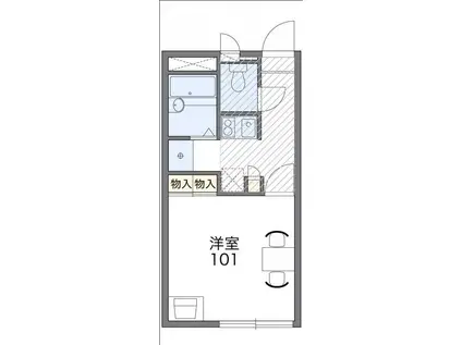 レオパレス三郷中央 吉(1K/1階)の間取り写真