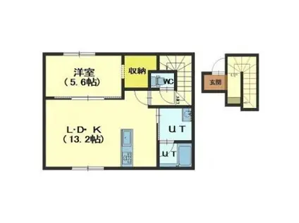 LAPULE(1LDK/2階)の間取り写真