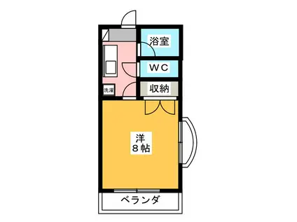 セジュールオリエ(1K/3階)の間取り写真