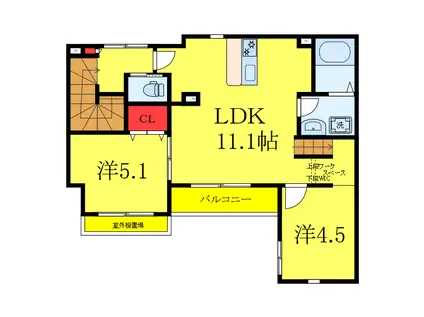 アリビオ板橋(2LDK/3階)の間取り写真