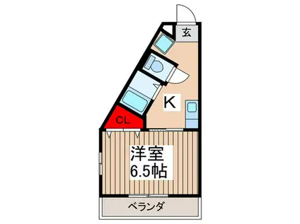 FULL WIZEI(1K/1階)の間取り写真