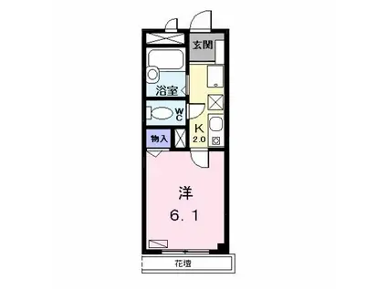 メゾンドティファニー(1K/1階)の間取り写真