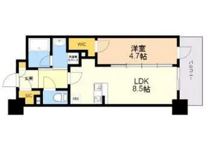 バウスステージ大濠(1LDK/3階)の間取り写真